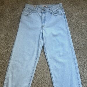 Levi’s Premium Baggy Dad Jeans W26 L32 Light Wash High Rise Tapered Denim